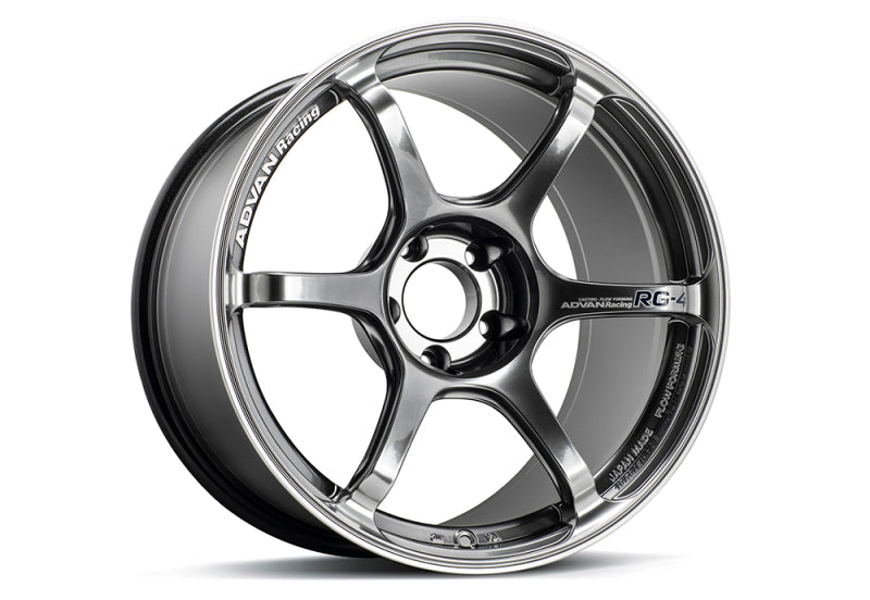 Advan RG-4 18x10 +25 5-114.3 Racing Hyper Black & Ring Wheel