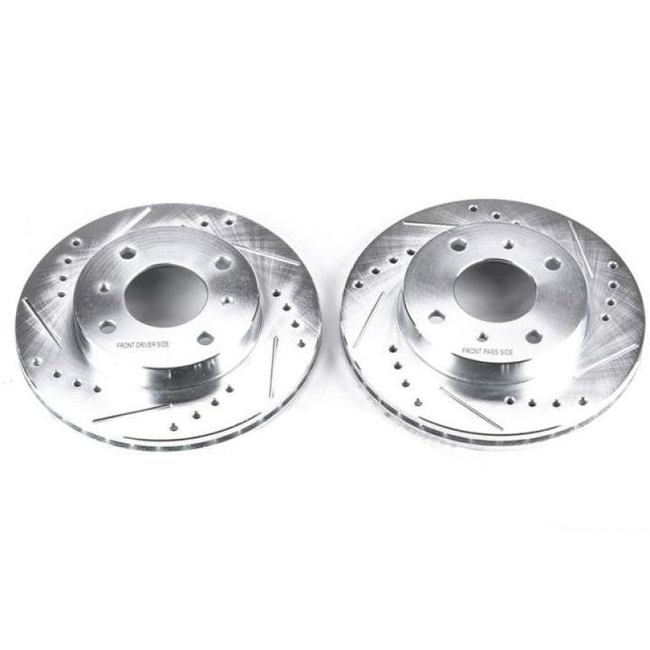 Power Stop 91-96 Infiniti G20 Front Evolution Drilled & Slotted Rotors - Pair