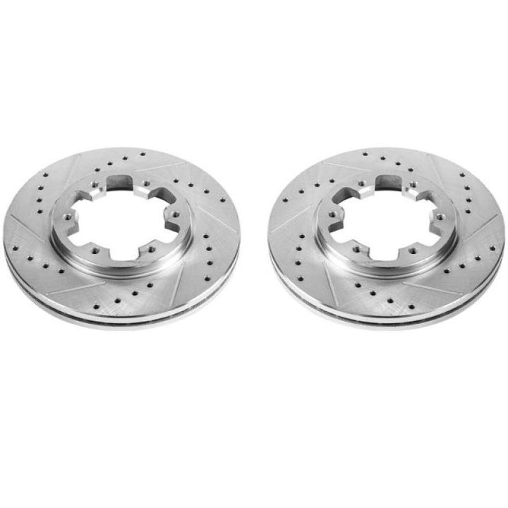 Power Stop 85-86 Nissan 720 Front Evolution Drilled & Slotted Rotors - Pair