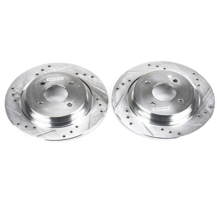 Power Stop 02-04 Ford Focus Rear Evolution Drilled & Slotted Rotors - Pair