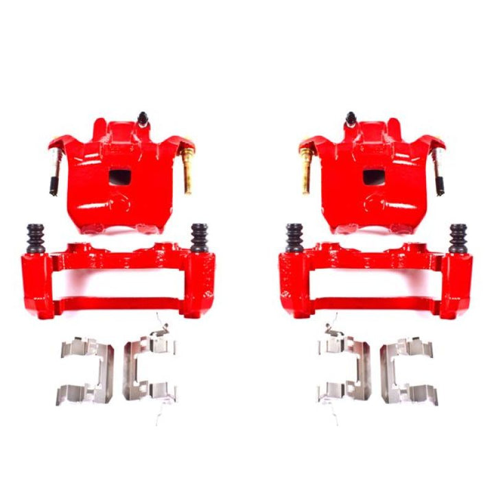Power Stop 02-04 Infiniti I35 Front Red Calipers w/Brackets - Pair