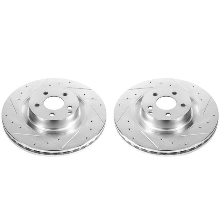 Power Stop 09-14 Mercedes-Benz CL550 Front Evolution Drilled & Slotted Rotors - Pair