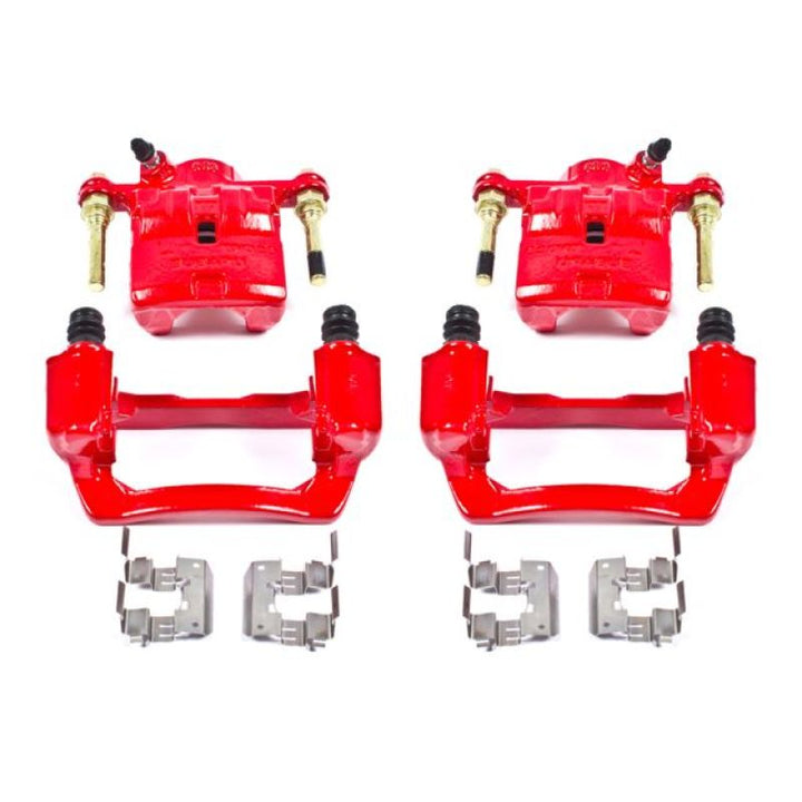 Power Stop 09-13 Subaru Forester Rear Red Calipers w/Brackets - Pair