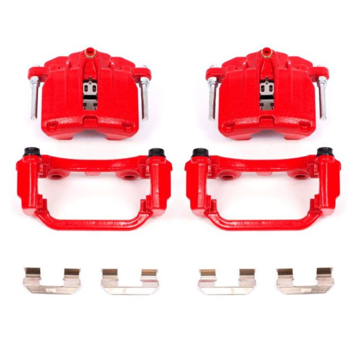 Power Stop 00-03 Cadillac DeVille Rear Red Calipers w/Brackets - Pair