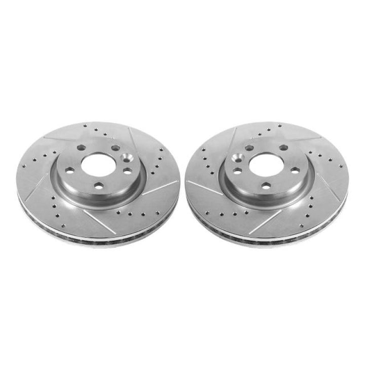 Power Stop 12-15 Land Rover Range Rover Evoque Front Evolution Drilled & Slotted Rotors - Pair