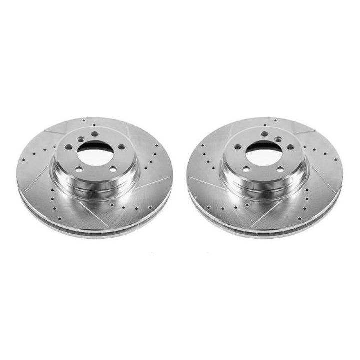 Power Stop 03-05 Land Rover Range Rover Front Evolution Drilled & Slotted Rotors - Pair