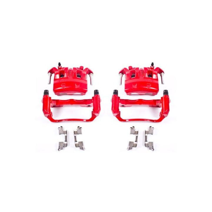 Power Stop 05-18 Nissan Frontier Front Red Calipers w/Brackets - Pair