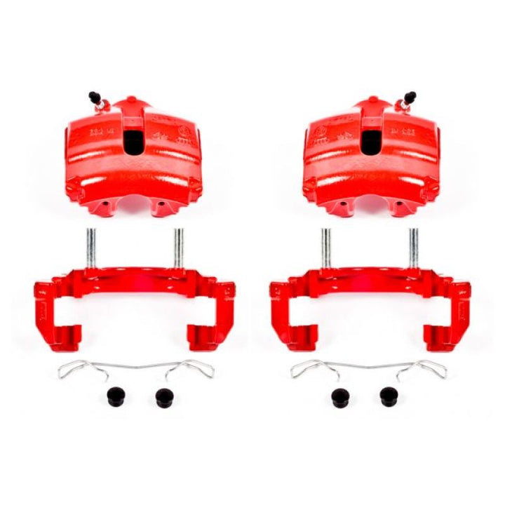 Power Stop 08-09 Audi TT Front Red Calipers w/Brackets - Pair