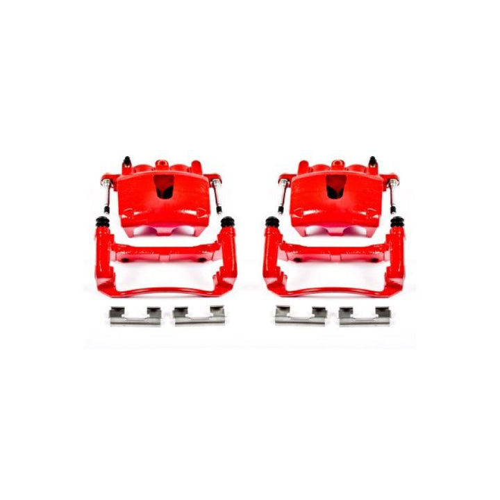 Power Stop 06-10 Jeep Commander Front Red Calipers w/Brackets - Pair
