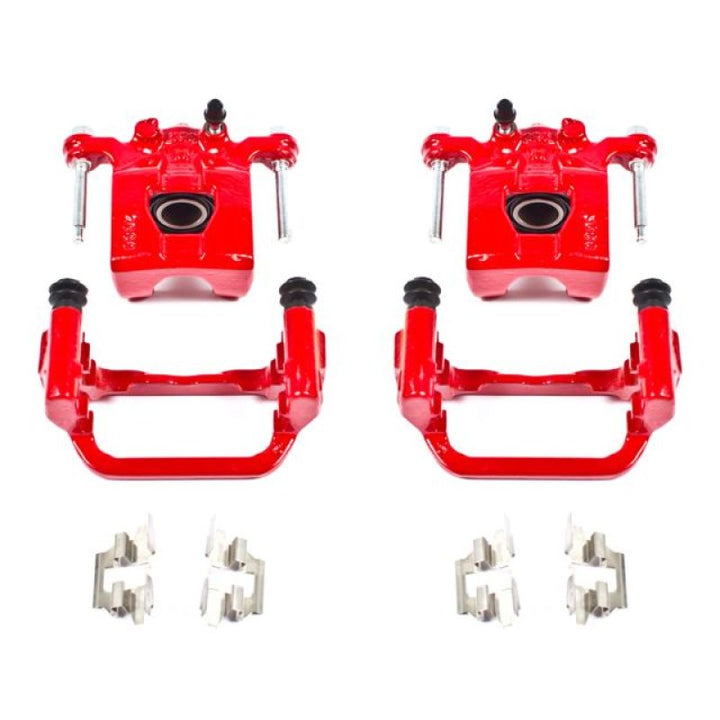 Power Stop 07-12 Nissan Altima Rear Red Calipers w/Brackets - Pair