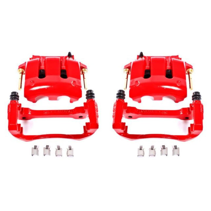 Power Stop 05-14 Ford Mustang Front Red Calipers w/Brackets - Pair