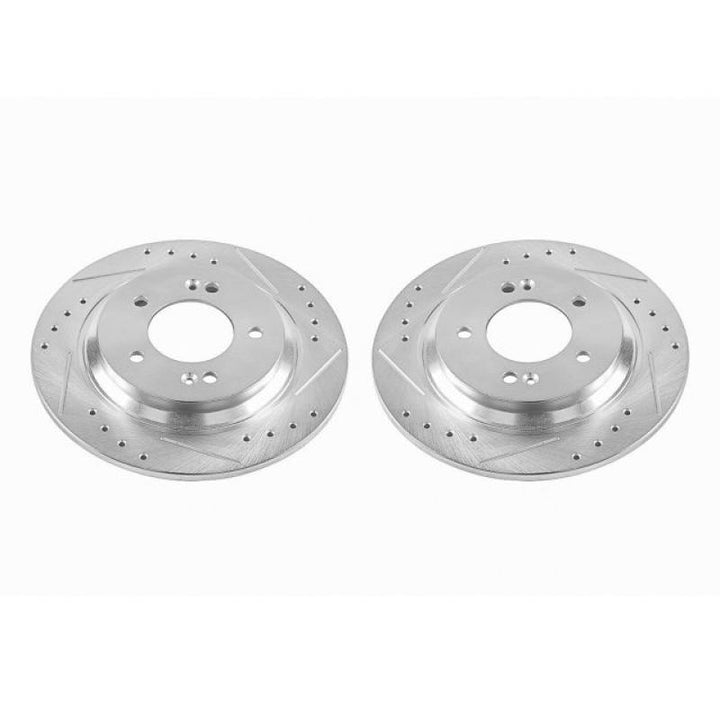 Power Stop 2017 Hyundai Azera Rear Evolution Drilled & Slotted Rotors - Pair