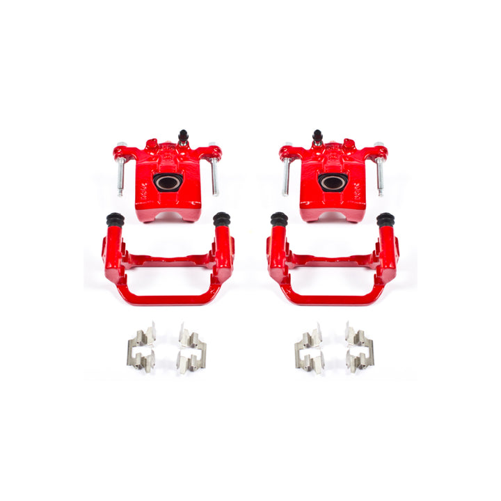 Power Stop 07-12 Nissan Altima Rear Red Calipers w/Brackets - Pair