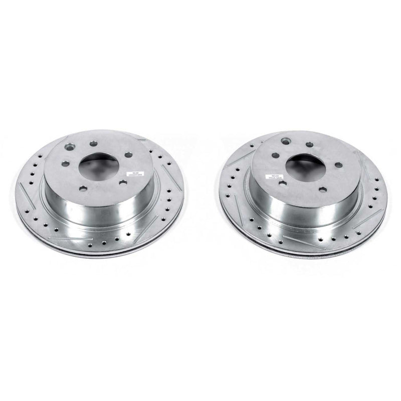 Power Stop 93-97 Infiniti J30 Rear Evolution Drilled & Slotted Rotors - Pair