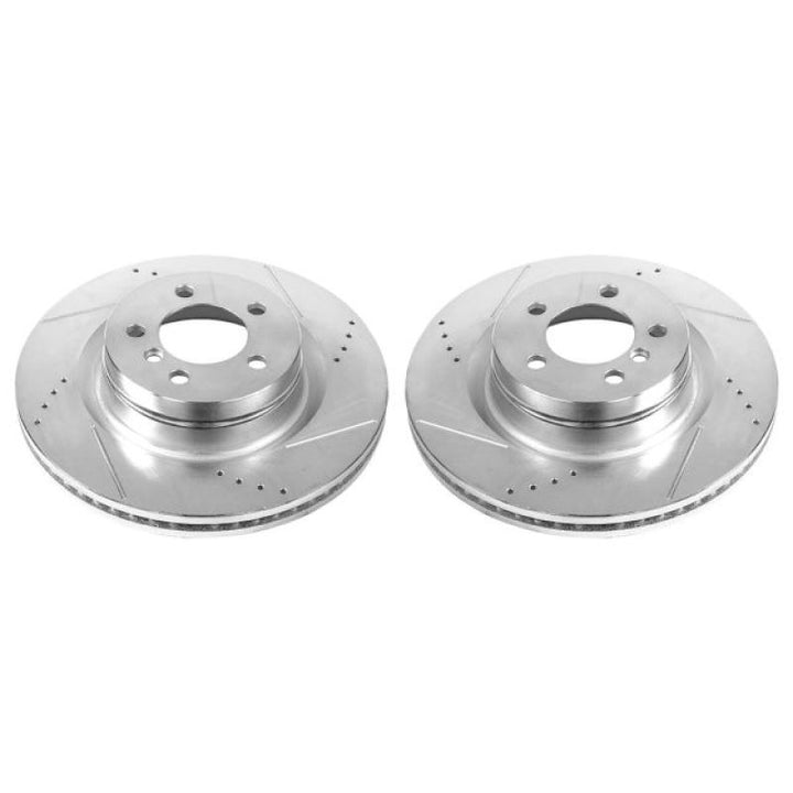 Power Stop 06-09 Land Rover Range Rover Front Evolution Drilled & Slotted Rotors - Pair