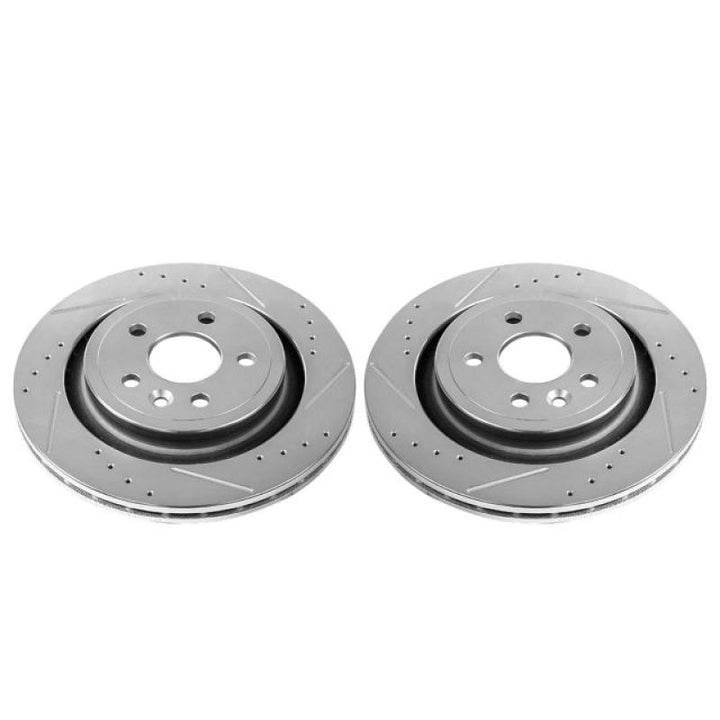 Power Stop 11-18 Volvo S60 Rear Evolution Drilled & Slotted Rotors - Pair