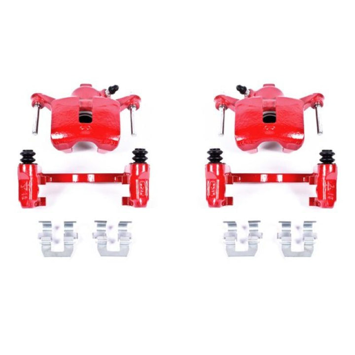 Power Stop 08-09 Buick Allure Rear Red Calipers w/Brackets - Pair