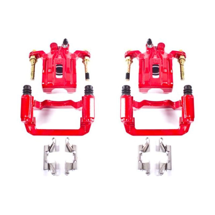 Power Stop 05-12 Nissan Pathfinder Rear Red Calipers w/Brackets - Pair