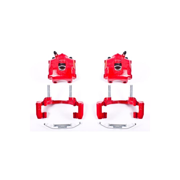 Power Stop 2000 BMW 323Ci Rear Red Calipers w/Brackets - Pair