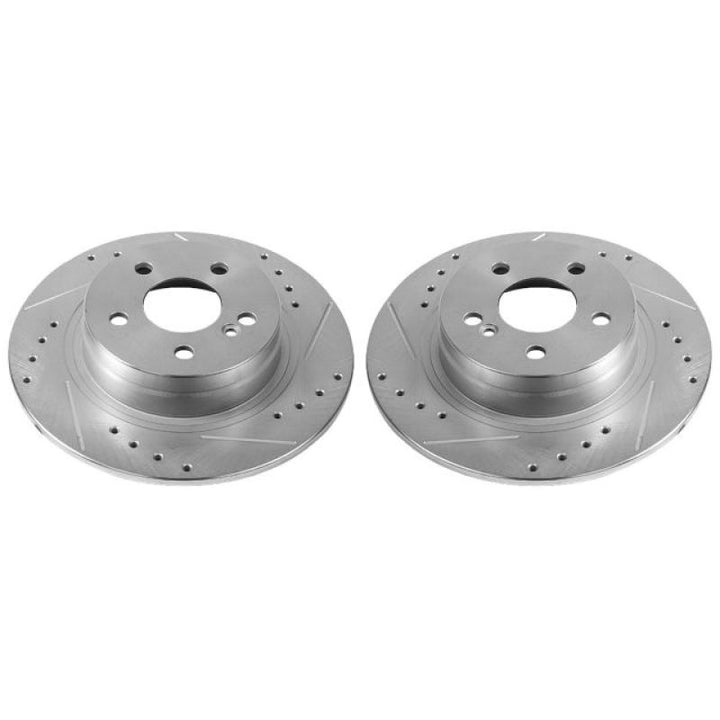 Power Stop 12-16 Mercedes-Benz C250 Rear Evolution Drilled & Slotted Rotors - Pair