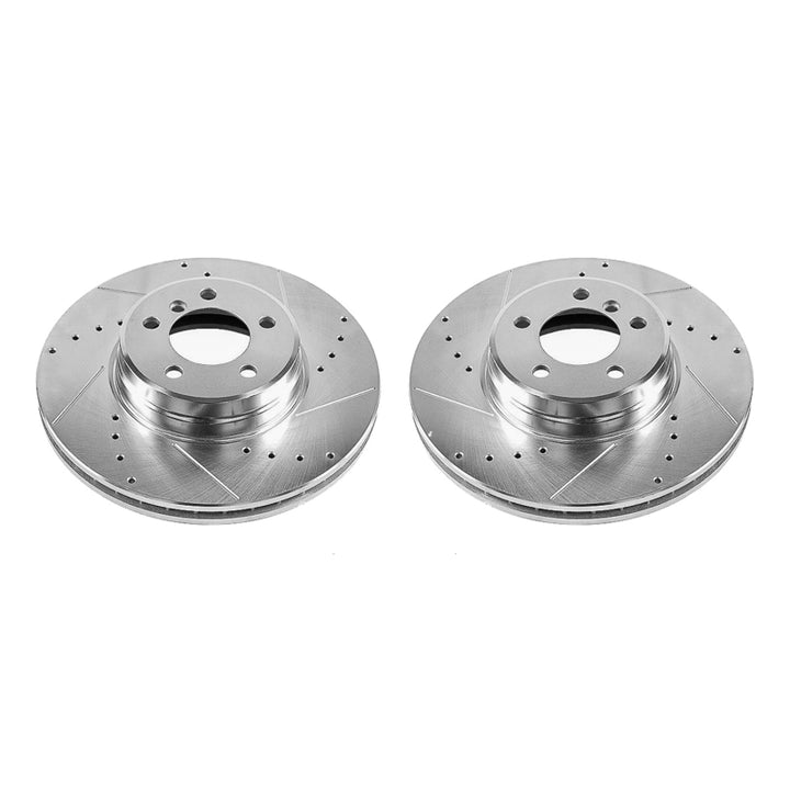 Power Stop 03-05 Land Rover Range Rover Front Evolution Drilled & Slotted Rotors - Pair