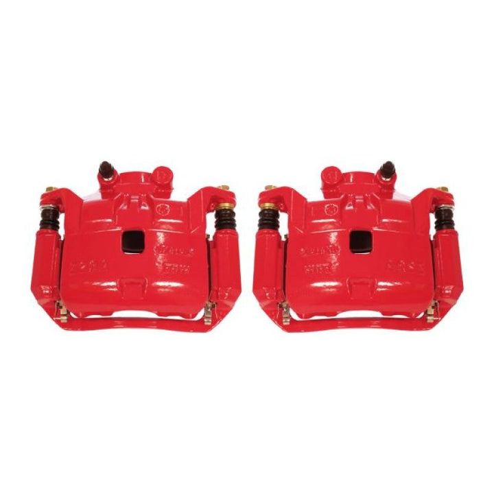 Power Stop 12-18 Nissan Versa Front Red Calipers w/Brackets - Pair