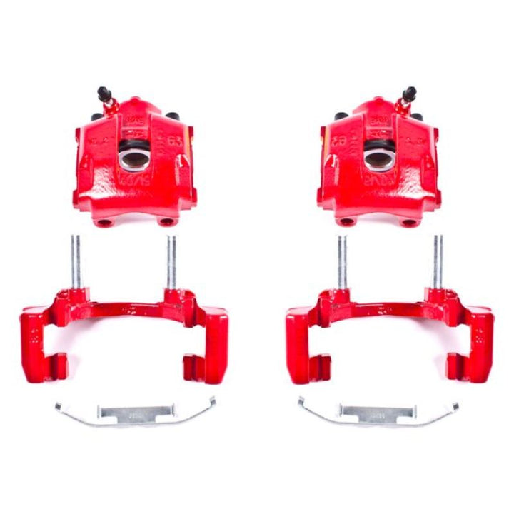 Power Stop 2000 BMW 323Ci Rear Red Calipers w/Brackets - Pair