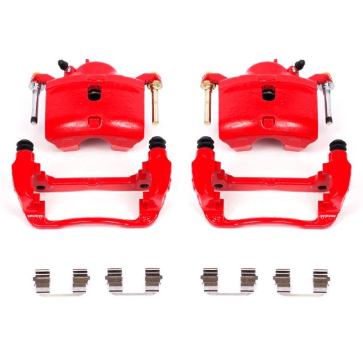 Power Stop 13-15 Acura ILX Front Red Calipers w/Brackets - Pair