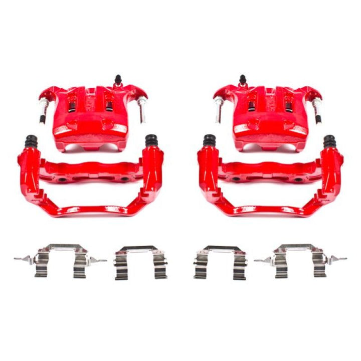 Power Stop 03-04 Infiniti M45 Front Red Calipers w/Brackets - Pair