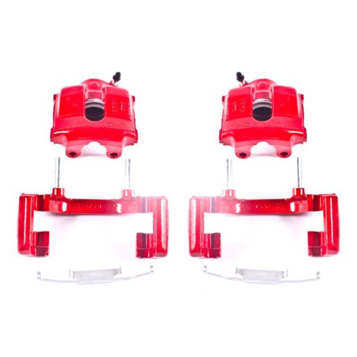 Power Stop 01-05 BMW 320i Front Red Calipers w/Brackets - Pair