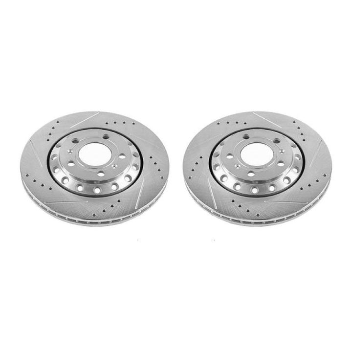 Power Stop 03-10 Audi A8 Quattro Rear Evolution Drilled & Slotted Rotors - Pair