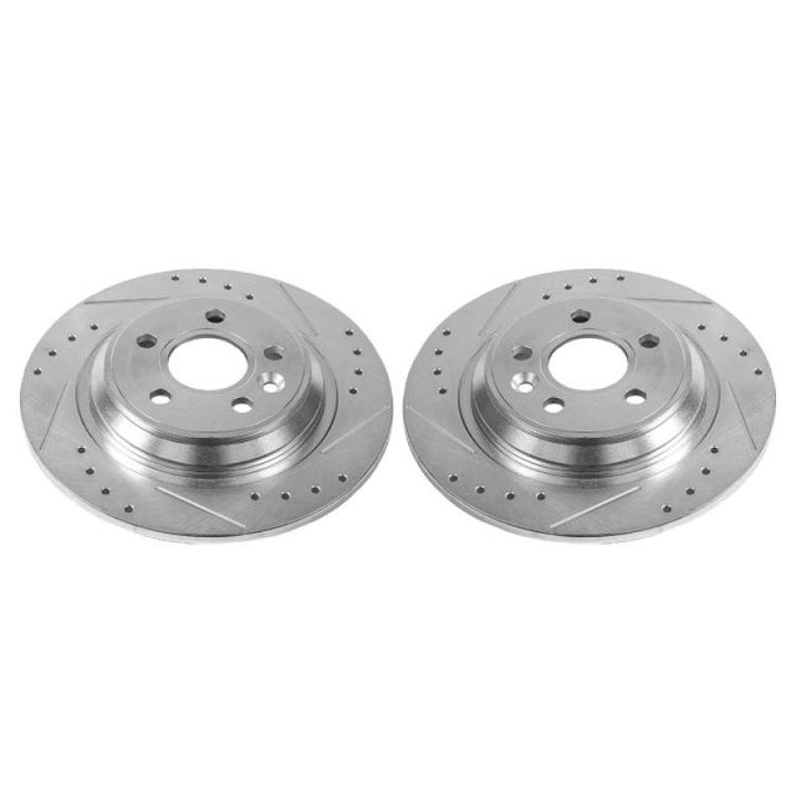 Power Stop 11-15 Volvo S60 Rear Evolution Drilled & Slotted Rotors - Pair