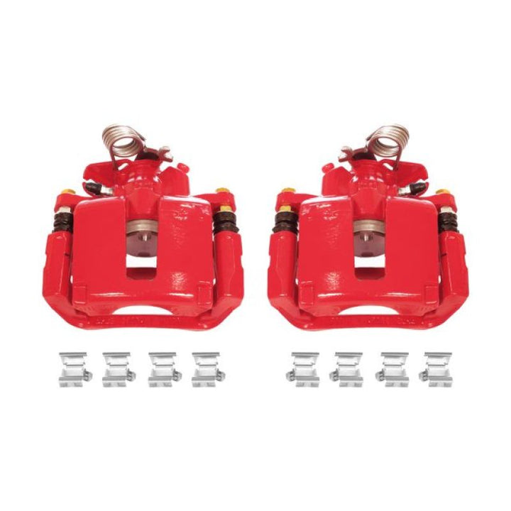 Power Stop 13-17 Ford Explorer Rear Red Calipers w/Brackets - Pair