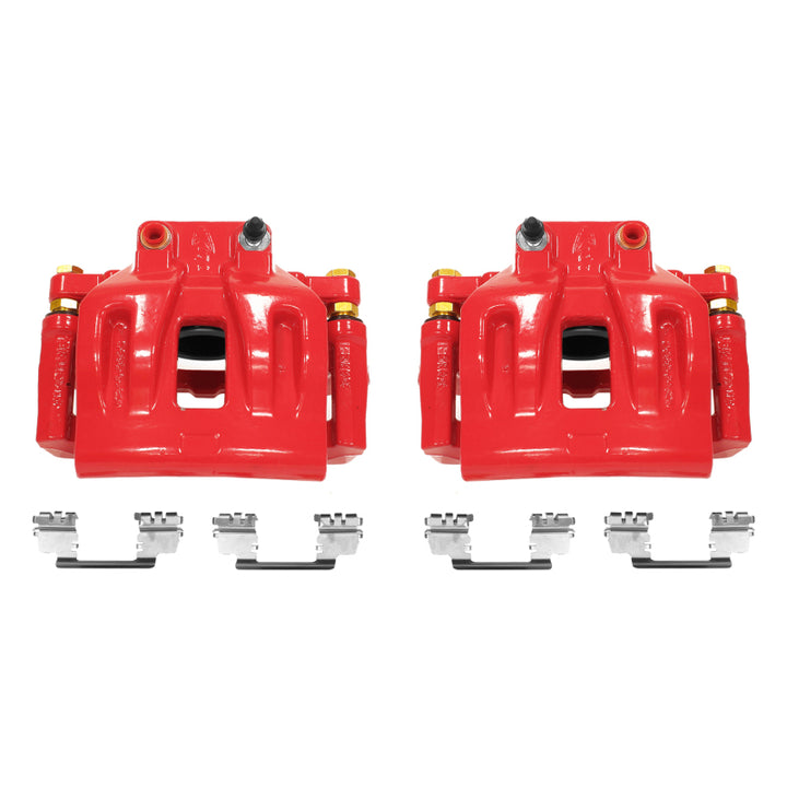Power Stop 12-17 Chrysler 300 Front Red Calipers w/Brackets - Pair