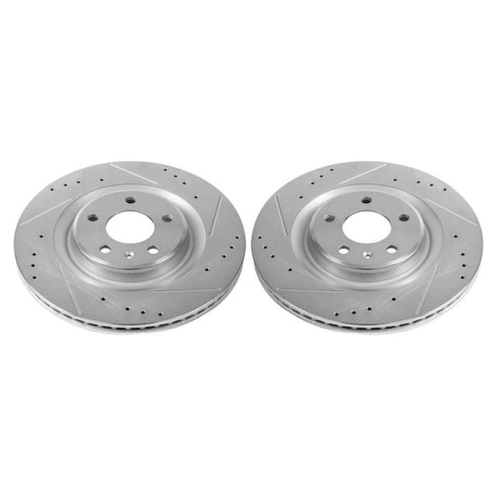 Power Stop 17-19 Audi A4 Rear Evolution Drilled & Slotted Rotors - Pair