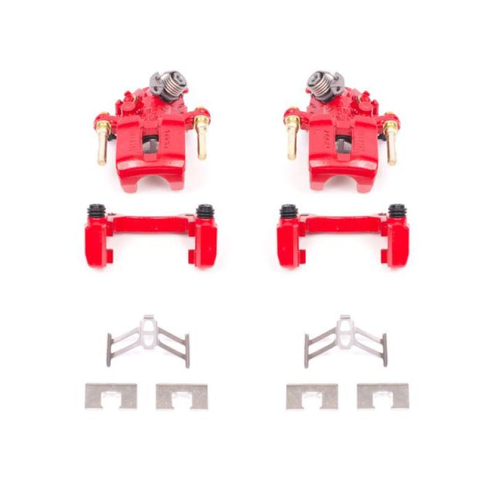 Power Stop 92-01 Honda Prelude Rear Red Calipers w/Brackets - Pair