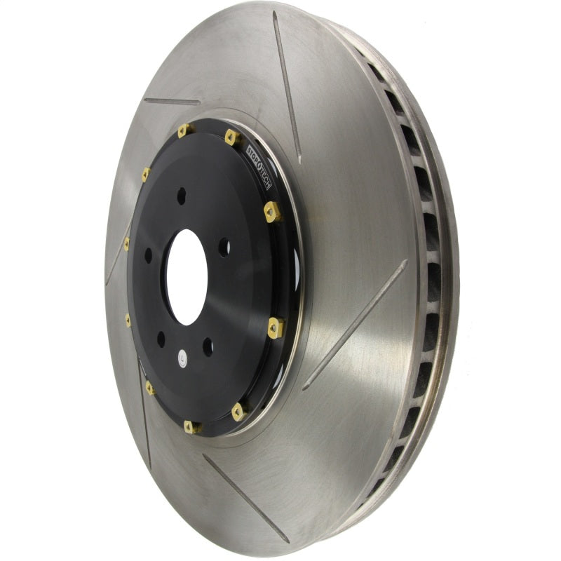 StopTech 09-11 Nissan GT-R Front Left Slotted Bare Iron 380x34mm AeroRotor Kit