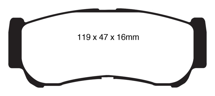 EBC 07-09 Hyundai Santa Fe 2.7 Greenstuff Rear Brake Pads