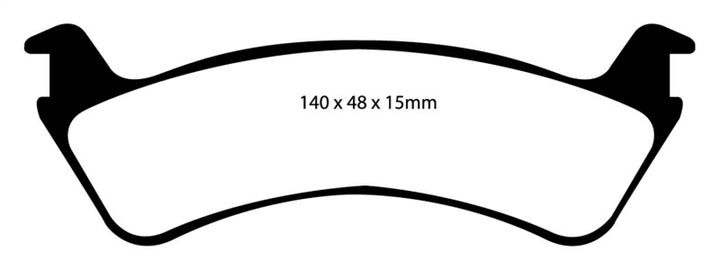 EBC 00-02 Ford Explorer Sport 4.0 2WD (Phenolic Pistons) Greenstuff Rear Brake Pads