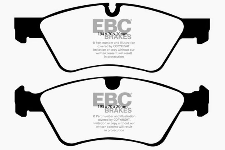EBC 06 Mercedes-Benz E500 5.0 4-Matic Ultimax2 Front Brake Pads