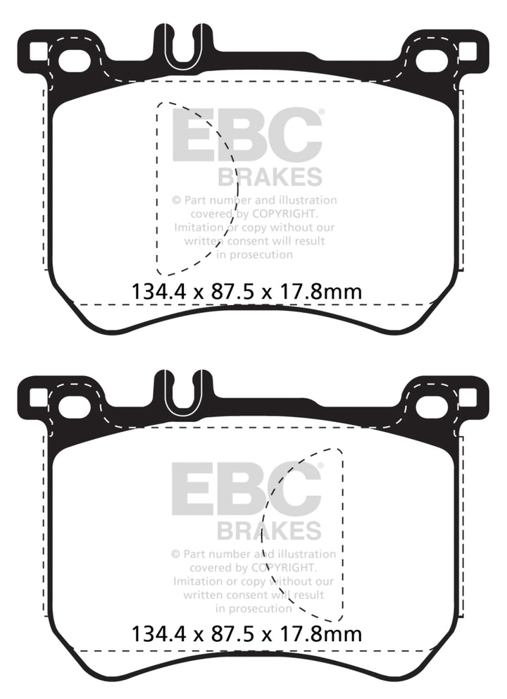 EBC 15+ Mercedes-Benz SL400 3.0 Twin Turbo Yellowstuff Front Brake Pads