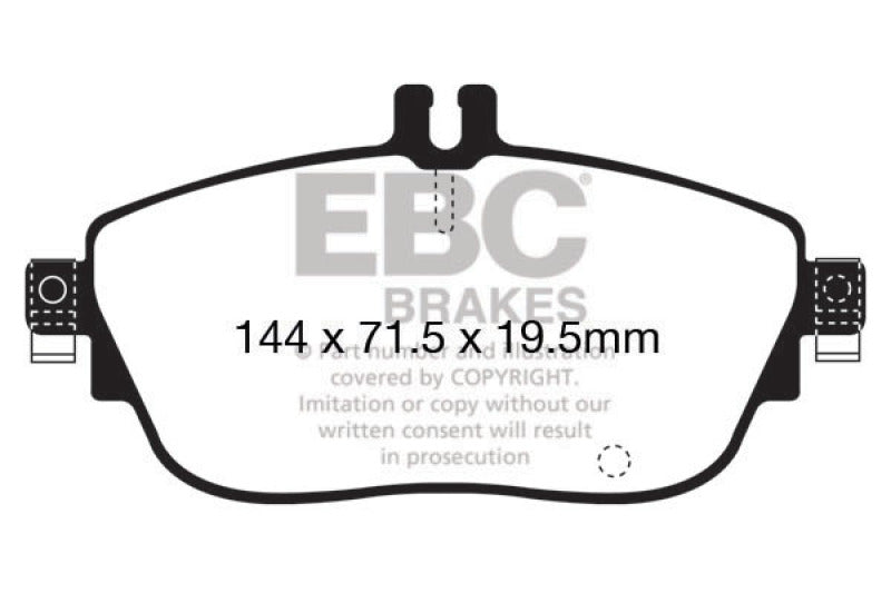 EBC 13+ Mercedes-Benz CLA250 2.0 Turbo Greenstuff Front Brake Pads