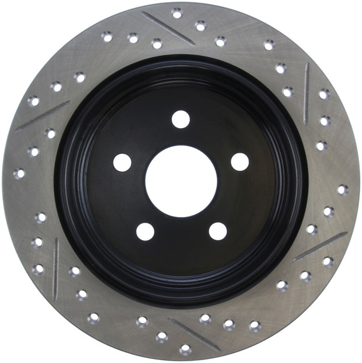 StopTech 03-09 Chrysler PT Cruiser Tur / 03-05 Dodge Neon SRT-4 Rear Right Slotted & Drilled Rotor