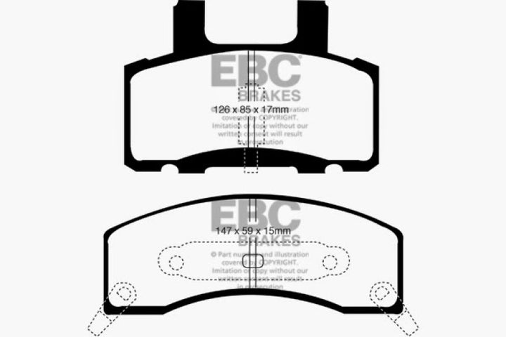 EBC 90-93 Chevrolet C20 8600 LB Ultimax2 Front Brake Pads