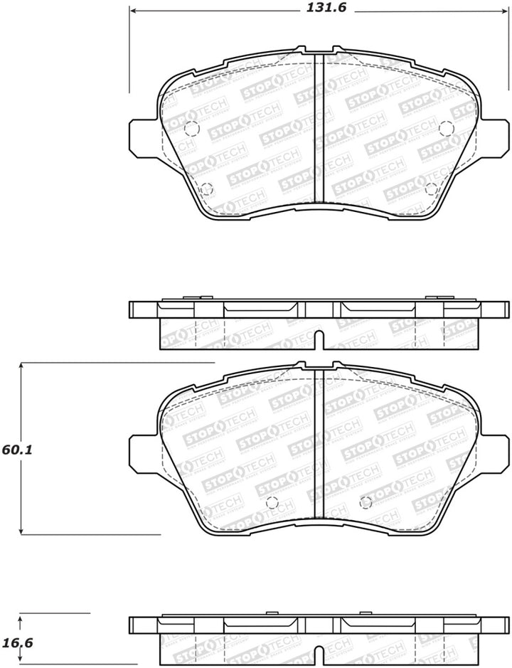 StopTech Performance 14-18 Ford Fiesta Front Brake Pads