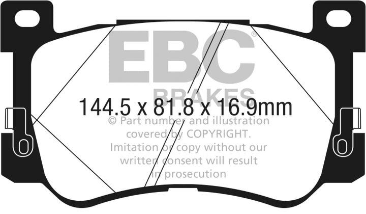 EBC 2017+ Genesis G90 5.0L Greenstuff Front Brake Pads