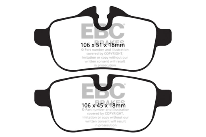 EBC 09+ BMW Z4 3.0 (E89) Ultimax2 Rear Brake Pads