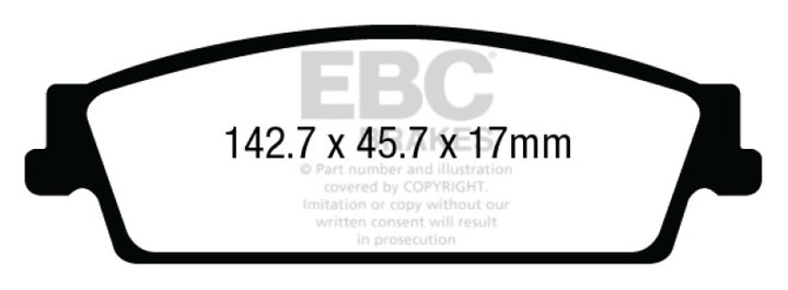 EBC 15+ Gac Yukon XL / Denali XL 1500 Extra Duty Rear Brake Pads