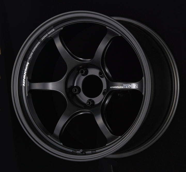 Advan RG-D2 17x8.0 +47 5x100 Semi Gloss Black Wheel