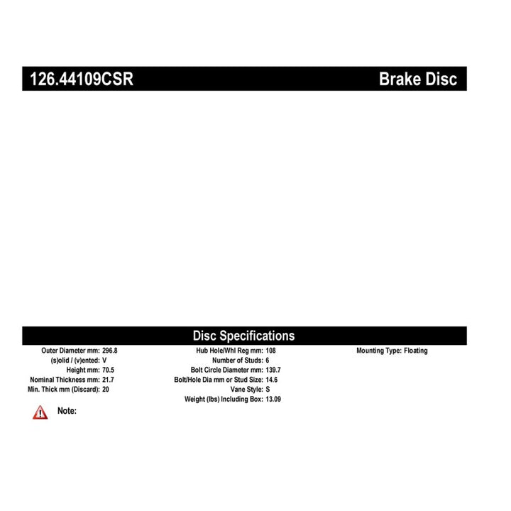 StopTech Power Slot 95-04 Toyota Tacoma / 11/95-02 4Runner Front Right Cryo Slotted Rotor